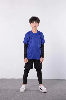 2023 Детски футболни трикотажни комплекти е мъжки футболен облекло костюм футболни спортни комплекти за момчета футболни униформи, спортни костюми с принтом