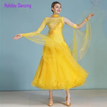 2021 Нова рокля за латино танци с буйна пряжей HB194, женствена рокля за изказвания, дантелено мозайка модерна рокля за танци, танцови латинска америка