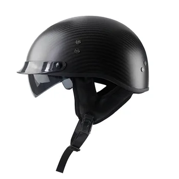 2020 Мотоциклет шлем с открито лице мотоциклет каска за мотокрос, изработени от въглеродни влакна ретро ретро кола, каска Casco Capacete каска vespa