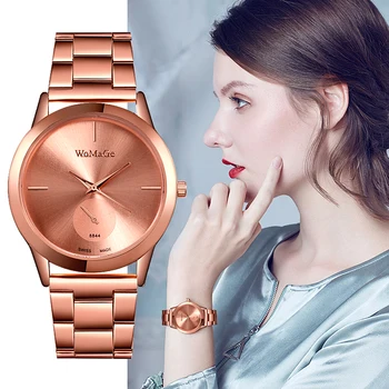 Модерни дамски часовници, прости часовник от розово злато, луксозни дамски ръчен часовник от неръждаема стомана, дамски часовници relogio feminino reloj mujer