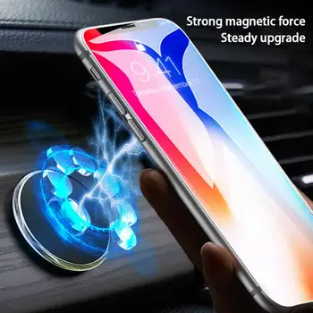 Магнитен кола за телефон Mini е подходящ за Apple Xiaomi Huawei, притежател на мобилен телефон, стенни стикер на магнит за таблото на автомобила